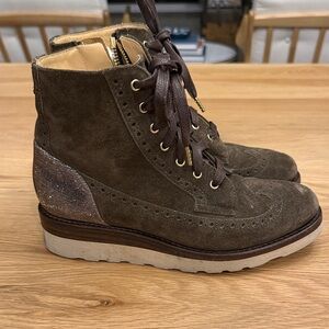 Brown Lace Up Boots